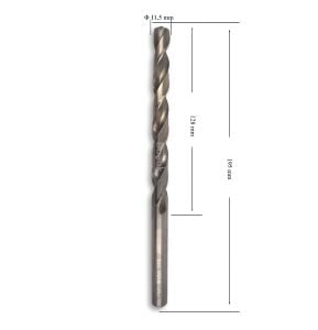 MTE 11,5 mm Uzun Metal Matkap Ucu HSS DIN 340