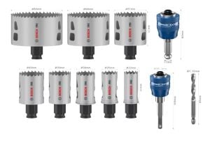 Bosch Pro Multi 11 Parça Panç Testere Seti 22-83 mm L-Boxx 2608594432