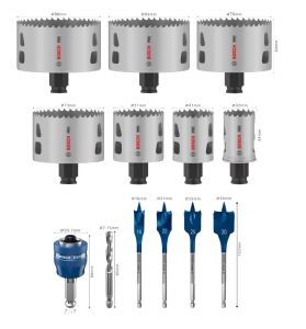 Bosch Pro Multi 13 Parça Panç ve Yaprak Ucu Seti 32-86 mm L-Boxx 2608594433