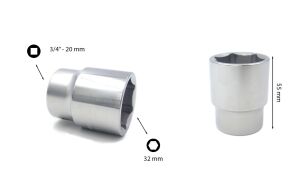 Ceta Form 32 mm 3/4” 6 Köşe Lokma Anahtar C32-H32