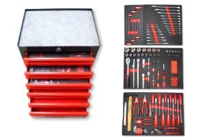 Ceta Form 121 Parça Dolu Takım Arabası 6 Çekmeceli A50TK-121A02T