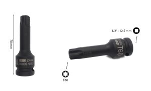 Ceta Form T60 1/2” Havalı Torx Uçlu Lokma Anahtar C68-T60