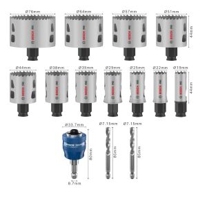 Bosch Pro Multi 14 Parça Panç Testere Seti 19-76 mm 2608594434