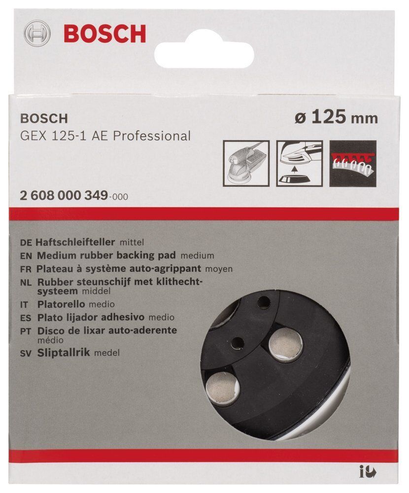 Bosch 125 mm Zımpara Tabanı Orta Sertlikte GEX 2608000349 | Bosch