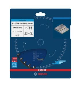 Bosch Expert 165*20 mm 30 Diş Sandviç Panel için Daire Testere Bıçağı 2608644366