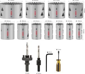 Bosch Pro Multi 17 Parça Vidalı Panç Seti 19-76 mm 2608900525