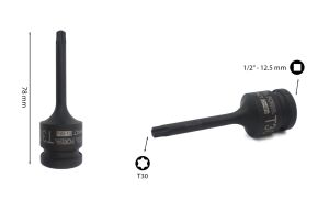 Ceta Form T30 1/2” Havalı Torx Uçlu Lokma Anahtar C68-T30