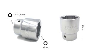 Ceta Form 36 mm 3/4” 6 Köşe Lokma Anahtar C32-H36