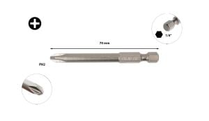 Ceta Form PH2 x 70 mm Ekstra Uzun Yıldız Bits Uç CB/702