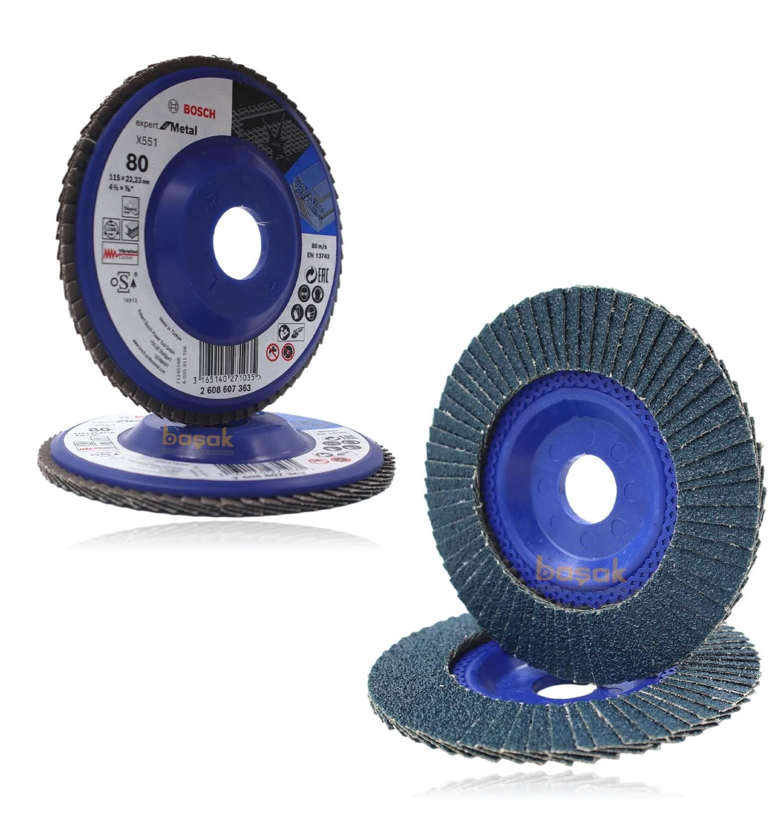 Bosch Expert 115 mm 80 Kum X551 Plastik Metal-Inox Flap Disk (1 Ad) 2608607363
