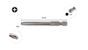 Ceta Form PH3 x 70 mm Ekstra Uzun Yıldız Bits Uç CB/703