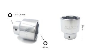 Ceta Form 46 mm 3/4” 6 Köşe Lokma Anahtar C32-H46