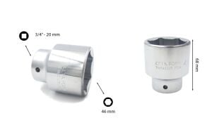 Ceta Form 46 mm 3/4” 6 Köşe Lokma Anahtar C32-H46