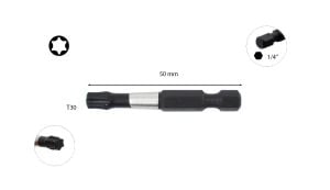 Ceta Form T30 50mm Darbeli Torx Bits Uç CB/829TM
