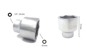 Ceta Form 50 mm 3/4” 6 Köşe Lokma Anahtar C32-H50