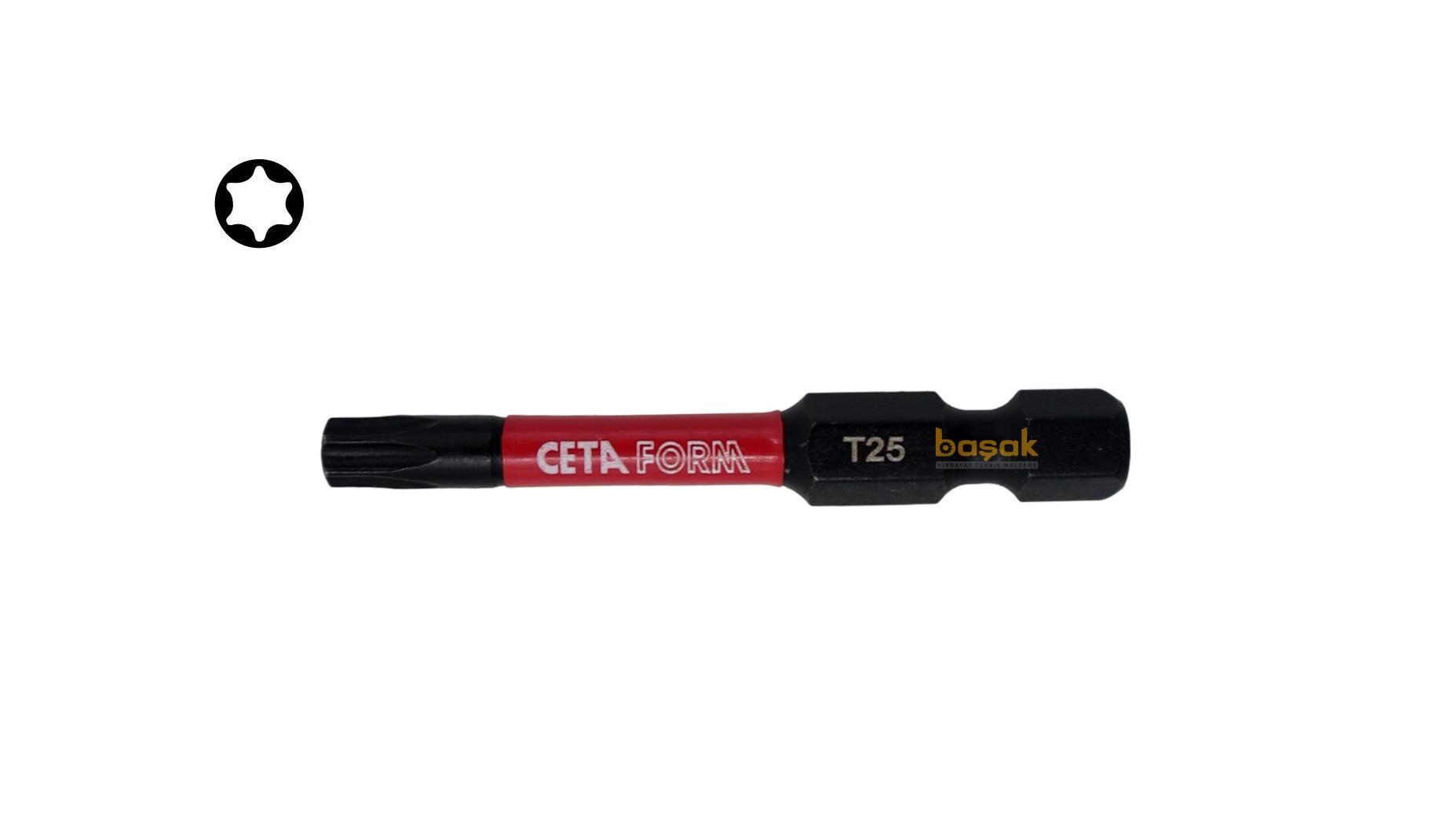 Ceta Form T25 50mm Darbeli Torx Bits Uç CB/827TM