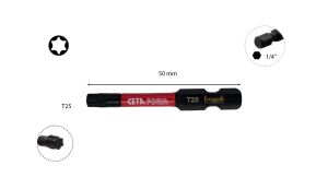 Ceta Form T25 50mm Darbeli Torx Bits Uç CB/827TM