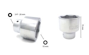 Ceta Form 55 mm 3/4” 6 Köşe Lokma Anahtar C32-H55