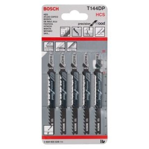 T 144 DP Ahşap Hassas Dekupaj Testeresi Ucu 5'li 2608633A35