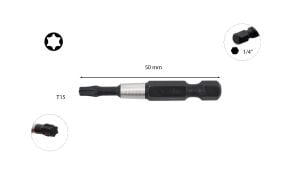 Ceta Form T15 50mm Darbeli Torx Bits Uç CB/825TM