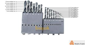 MTE 19 Parça 1-10 mm Buçuklu Metal Matkap Ucu Seti HSS
