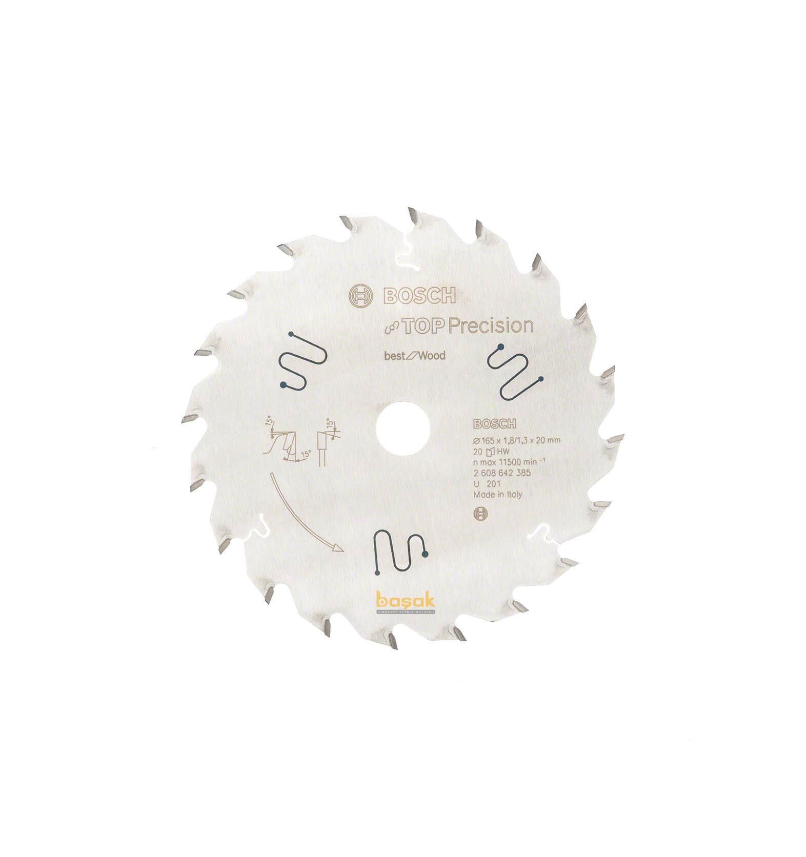 Bosch Best Sessiz 165*20 mm 20 Diş Ahşap Testeresi 2608642385