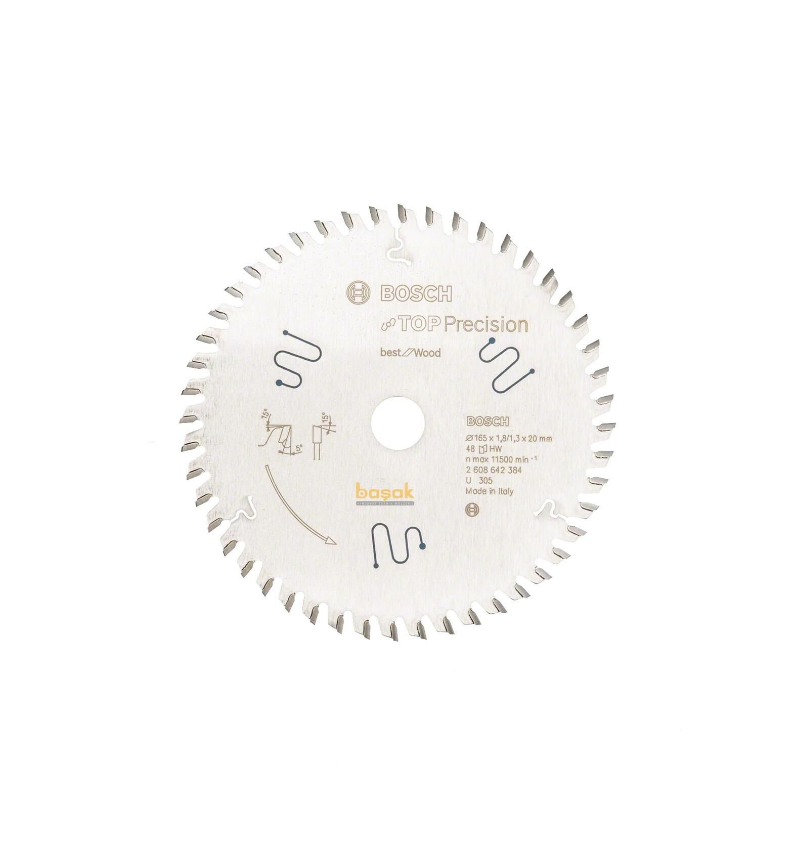 Bosch Best Sessiz 165*20 mm 48 Diş Ahşap Testeresi 2608642384