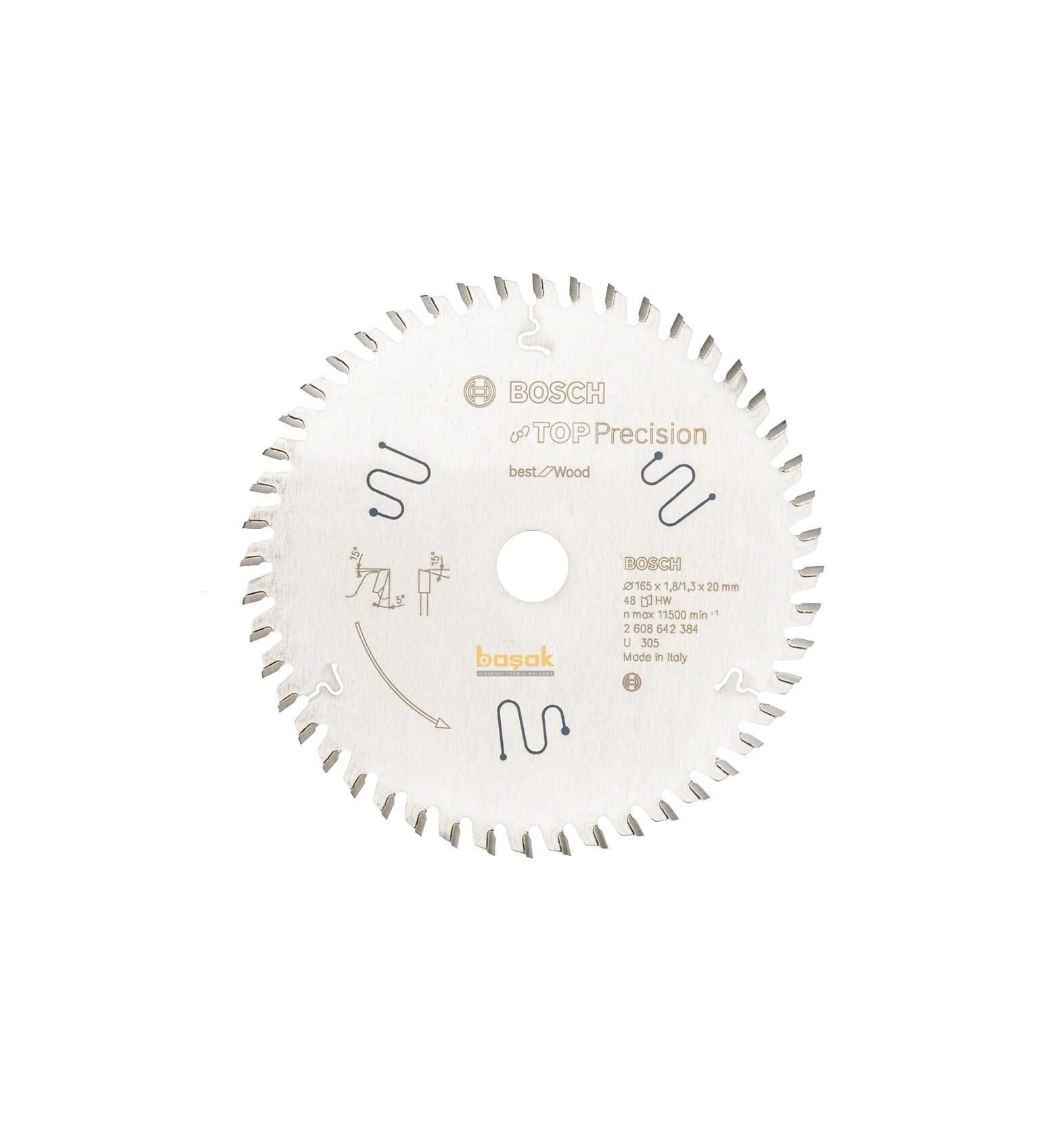 Bosch Best Sessiz 165*20 mm 48 Diş Ahşap Testeresi 2608642384