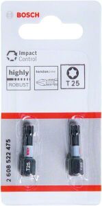 Bosch ImpactC Torx Bits Ucu T25 x 25 mm 2'li 2608522475