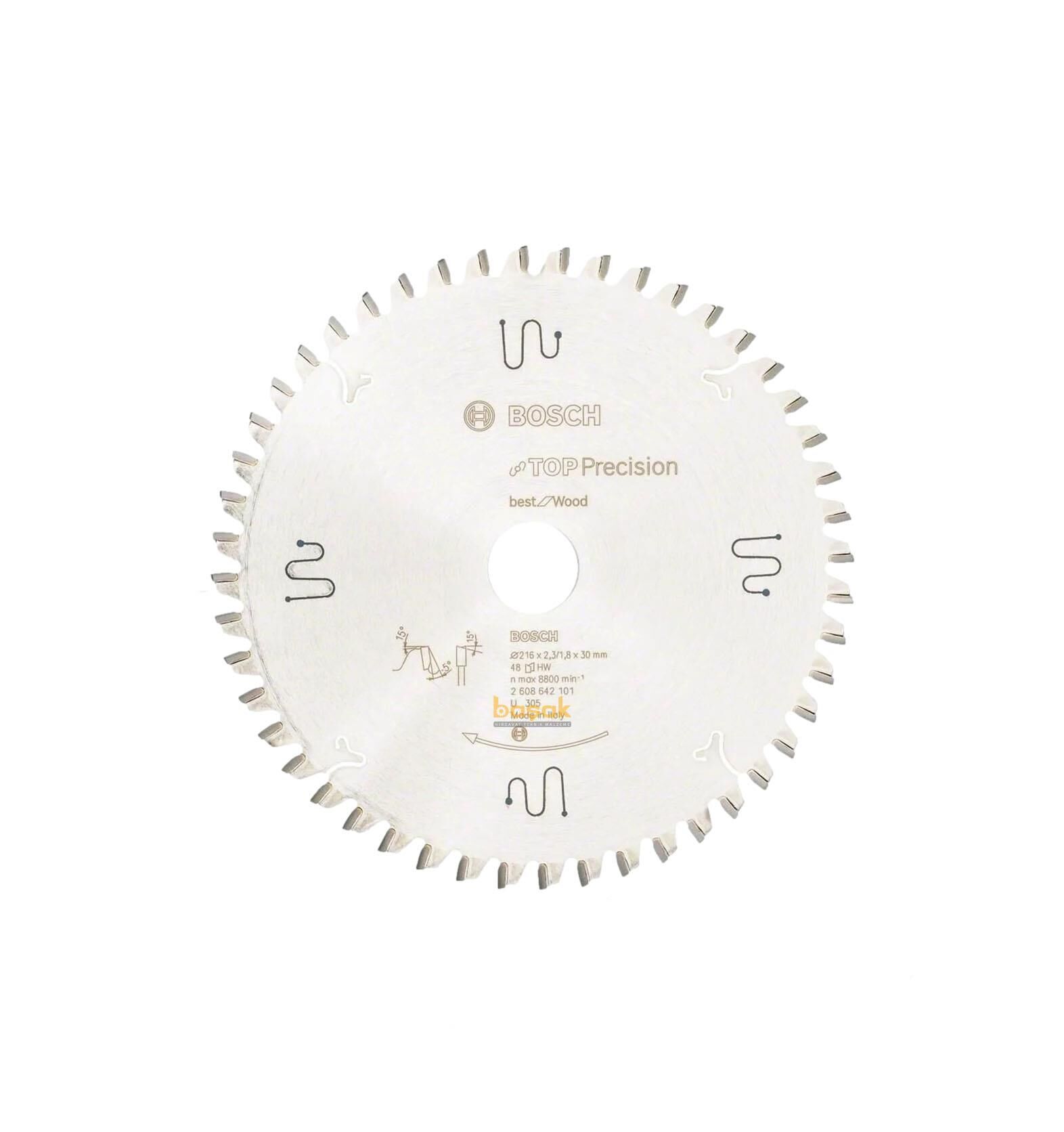 Bosch Best Sessiz 216*30 mm 48 Diş Ahşap Testeresi 2608642101