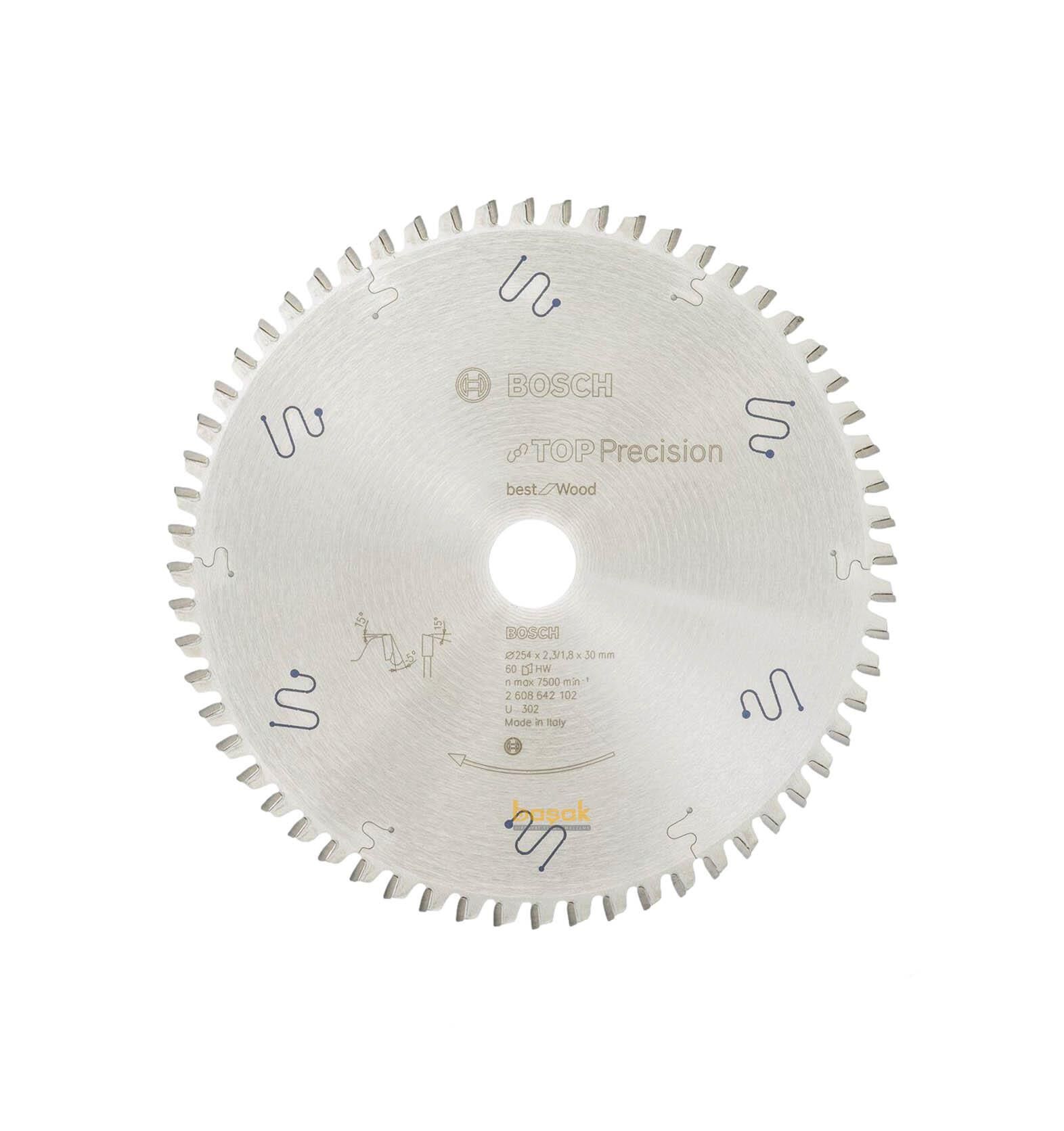 Bosch Best Sessiz 254*30 mm 60 Diş Ahşap Testeresi 2608642102