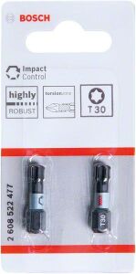 Bosch ImpactC Torx Bits Ucu T30 x 25 mm 2'li 2608522477