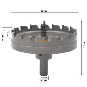3Keego 90 mm Elmas Uçlu Paslanmaz İçin Panç HF50