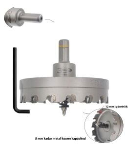 3Keego 90 mm Elmas Uçlu Paslanmaz İçin Panç HF50 | 3KEEGO | HF 50