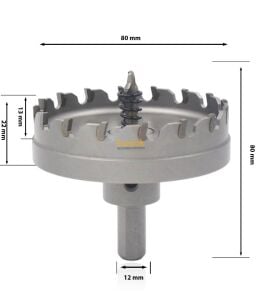 3Keego 80 mm Elmas Uçlu Paslanmaz İçin Panç HF50