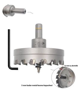 3Keego 80 mm Elmas Uçlu Paslanmaz İçin Panç HF50