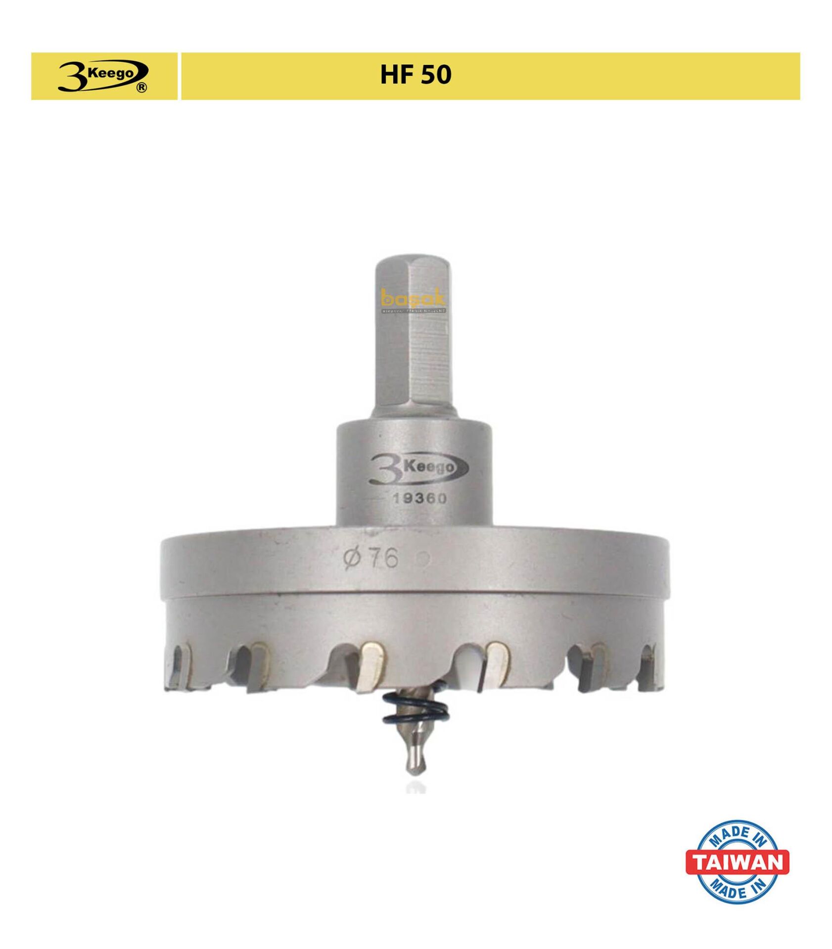 3Keego 76 mm Elmas Uçlu Paslanmaz İçin Panç HF50