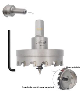 3Keego 68 mm Elmas Uçlu Paslanmaz İçin Panç HF50