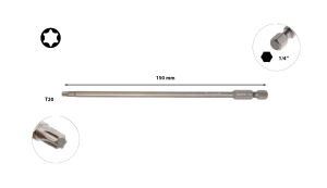 Ceta Form T20 x 150 mm Torx Uçlu Bits Uzun Cb/8156  