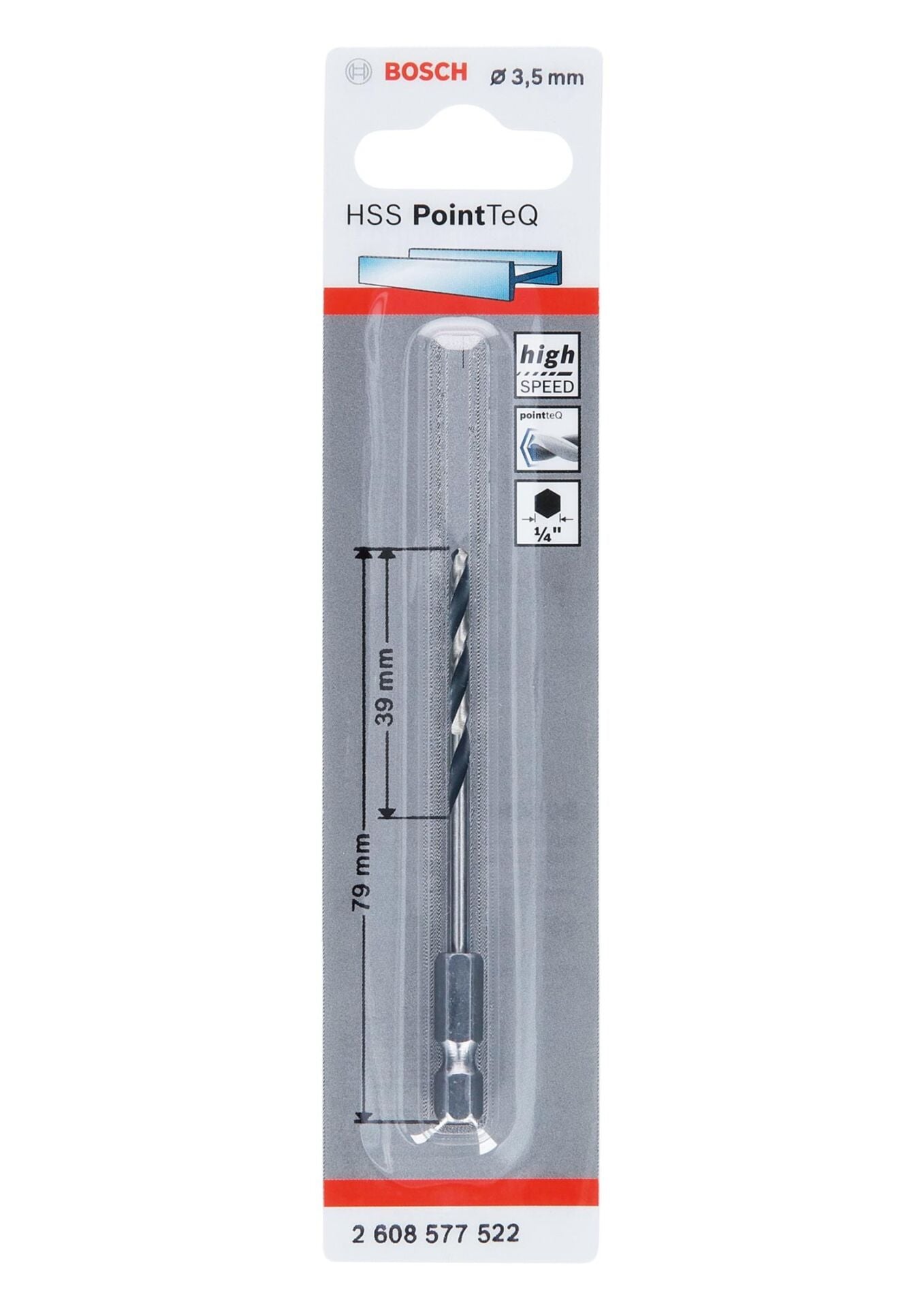 PoinTeQ 3,5mm 1/4 Adap. Metal Matkap Ucu 1'li 2608577522 Bosch