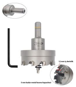 3Keego 55 mm Elmas Uçlu Paslanmaz İçin Panç HF50