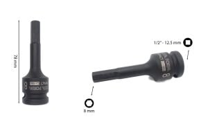 Ceta Form 8 mm 1/2” Havalı Allen (Alyan) Uçlu Lokma C68-H08