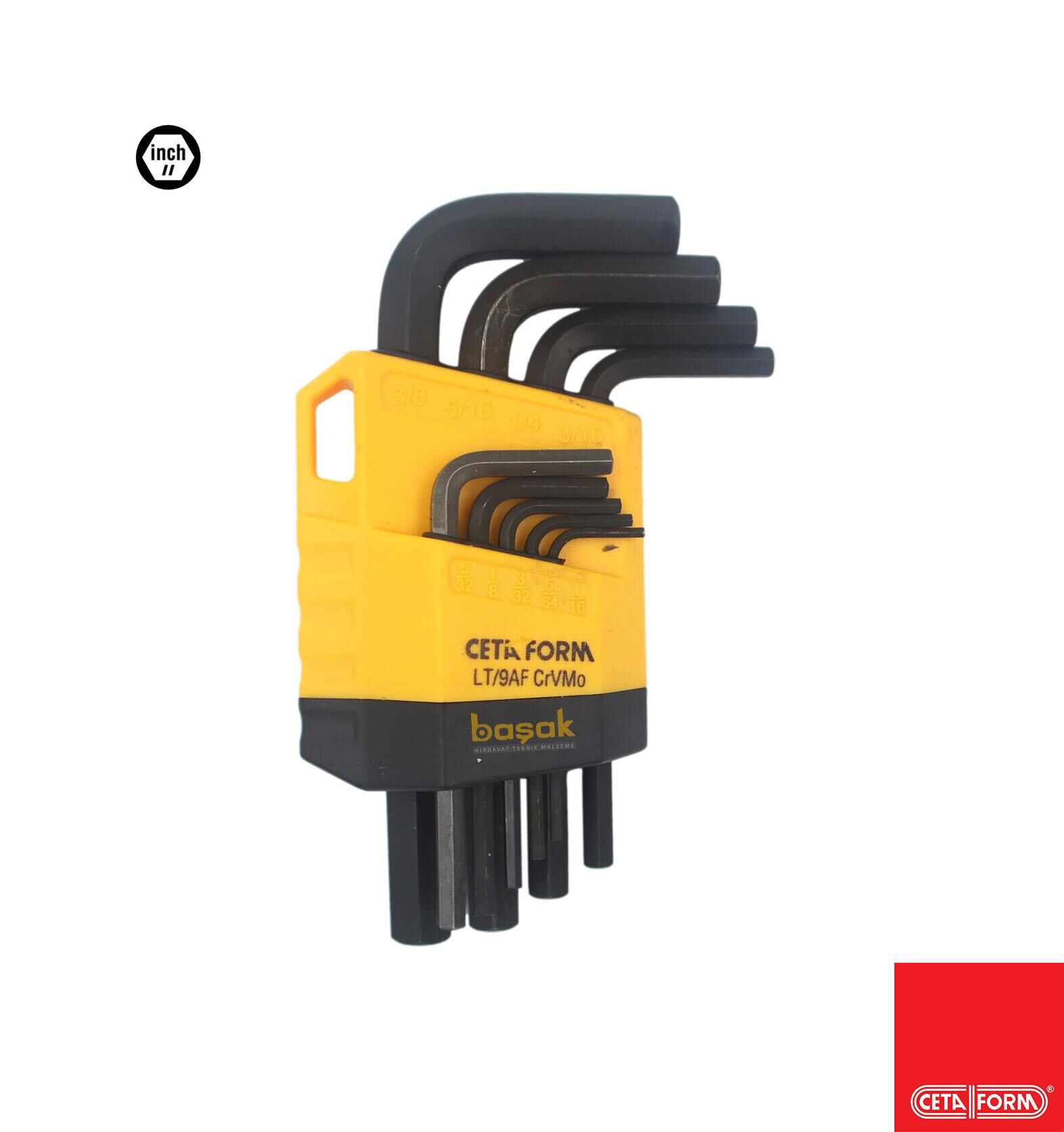 Ceta Form 1/16'' - 3/8'' Inch Allen Takımı 9 Parça LT/9AF