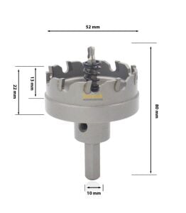 3Keego 52 mm Elmas Uçlu Paslanmaz İçin Panç HF50