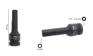 Ceta Form 12 mm 1/2” Havalı Allen (Alyan) Uçlu Lokma C68-H12