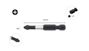 Ceta Form PH2 x 50 mm Darbeli Yıldız Bits Uç CB/492TM