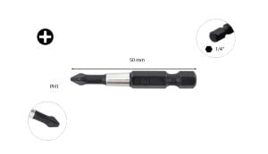 Ceta Form PH1 x 50 mm Darbeli Yıldız Bits Uç CB/491TM