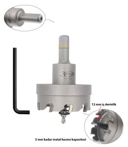 3Keego 48 mm Elmas Uçlu Paslanmaz İçin Panç HF50
