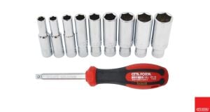 Ceta Form 10 Parça 1/4” 6 Köşe Derin Lokma Takımı C04-10PH0