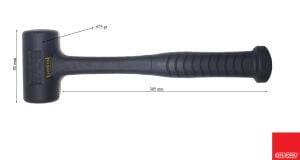 Ceta Form 675 gr Geri Tepmesiz Bilyeli Çekiç Ø 45 mm L12DB-45